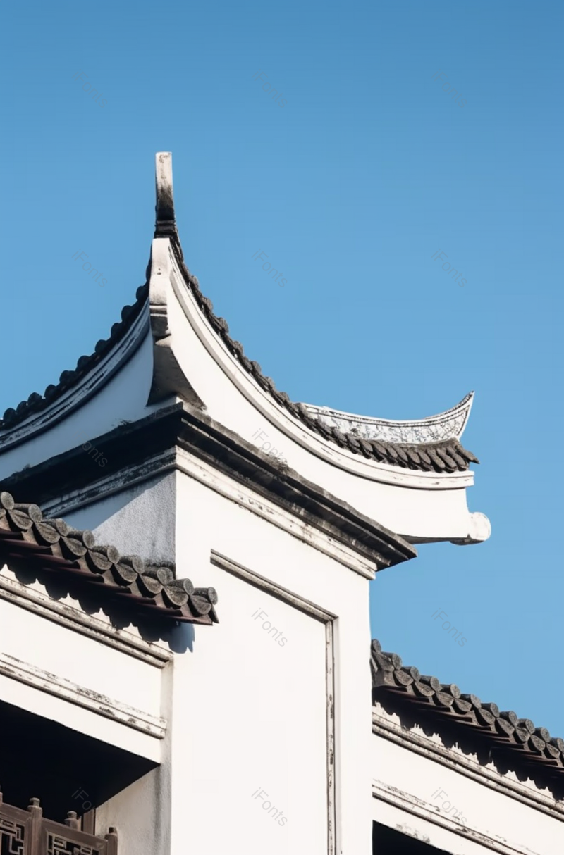 白墙黑瓦马头墙房屋屋顶建筑,高清,摄影图,摄影图片,图片大全,摄影图免费下载